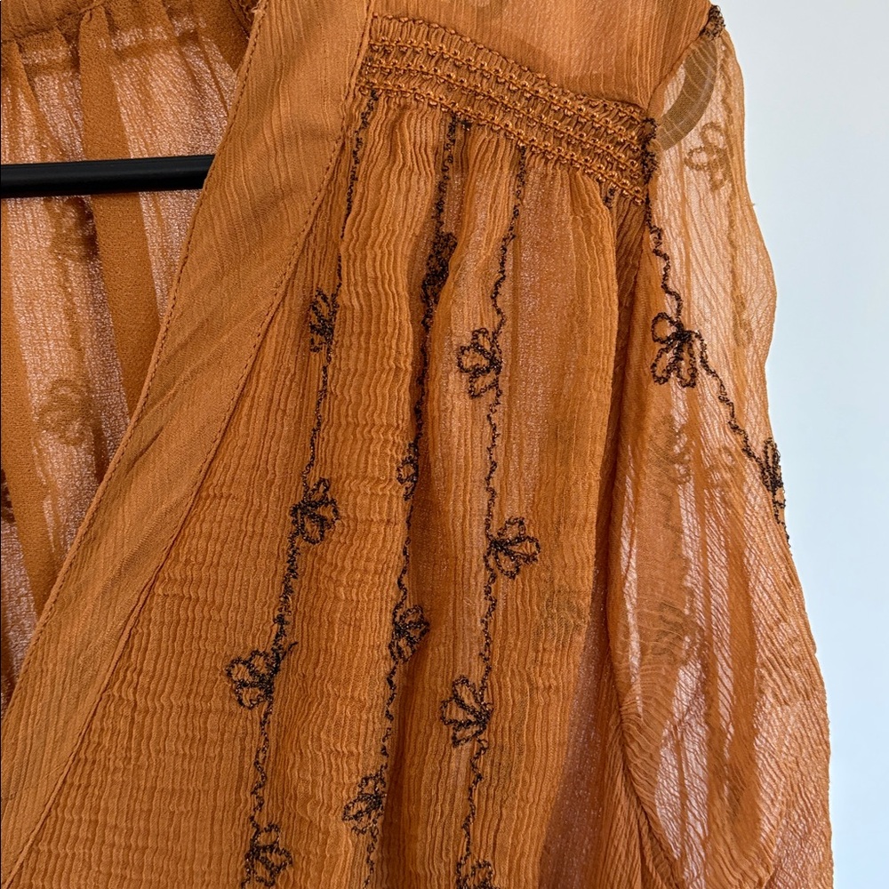 Free People Long Sleeve Button Down Top Size M - Picture 4 of 8